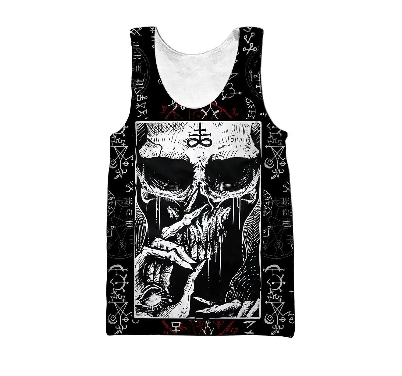 

Men's Dark Souls 3d Print Oversized Skull Vest Men Streetwear Hip Hop Oversized Trend Punk Personality Top Harajuku Casual Top