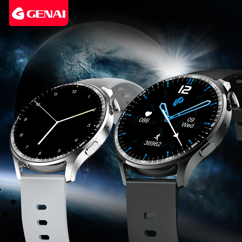 

Genai 2022 New Men And Women Smart Watch Wireless Charging Bluetooth Call Blood Oxygen And Heart Rate Sleep Monitor NFC IP67