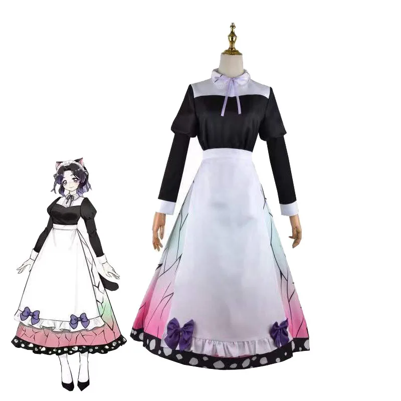 

Женское платье для косплея шинобу, костюм горничной «no Yaiba»