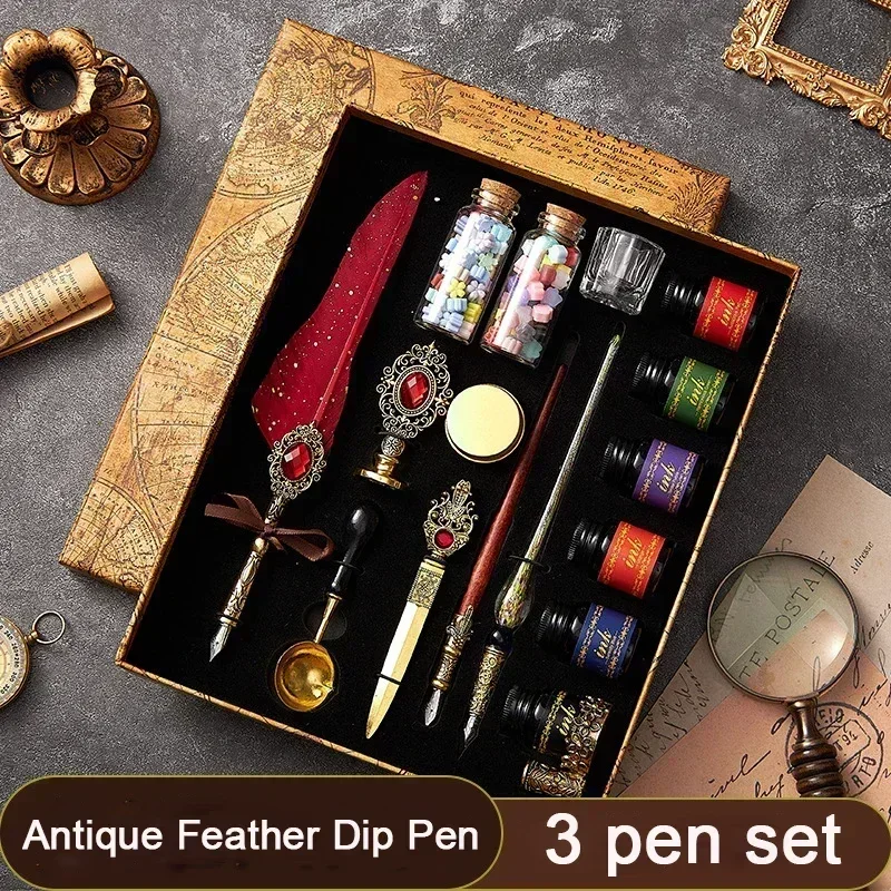 Набор перьевых ручек каллиграфия искусственные чернила элегантный комплект для