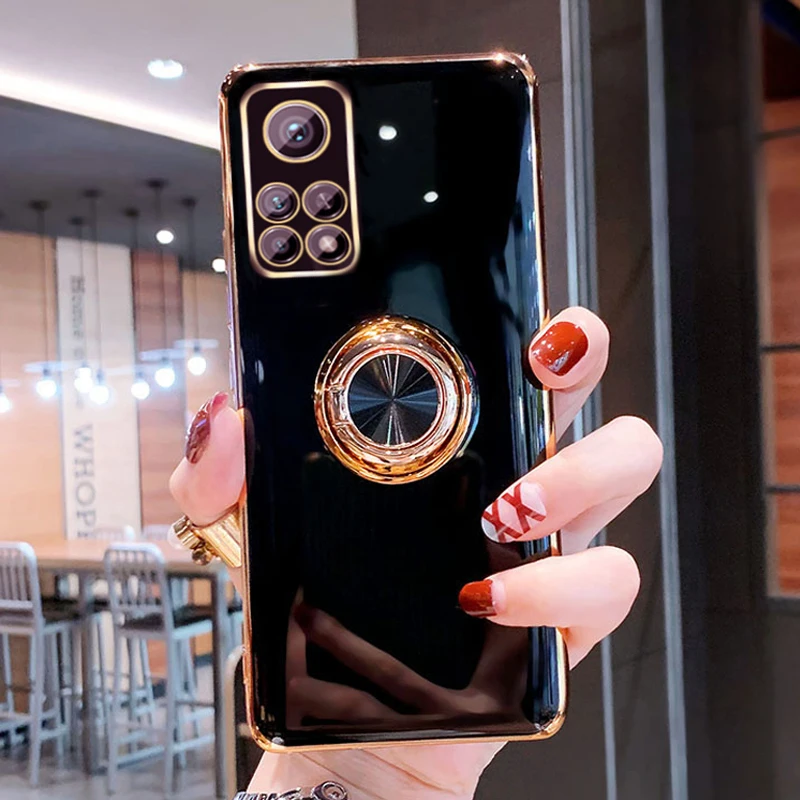 Luxury Magnetic Ring Case For Xiaomi Mi 10T 11T Redmi Note 10 Pro POCO F3 10Pro Mi10T T Phone Full Protective Cover Stand Holder