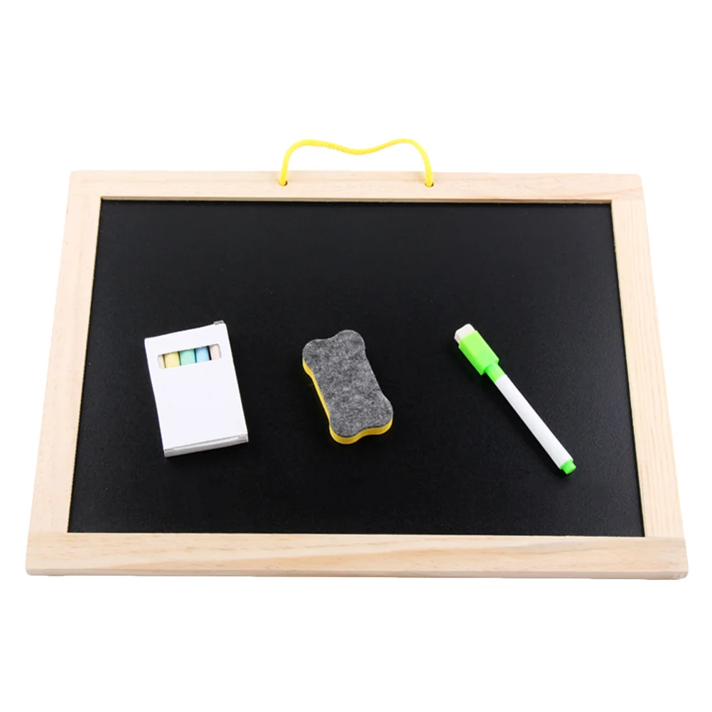 

1 Set Magnetic Writing Hanging Blackboard Double-sided Chalkboard Educational Toys
