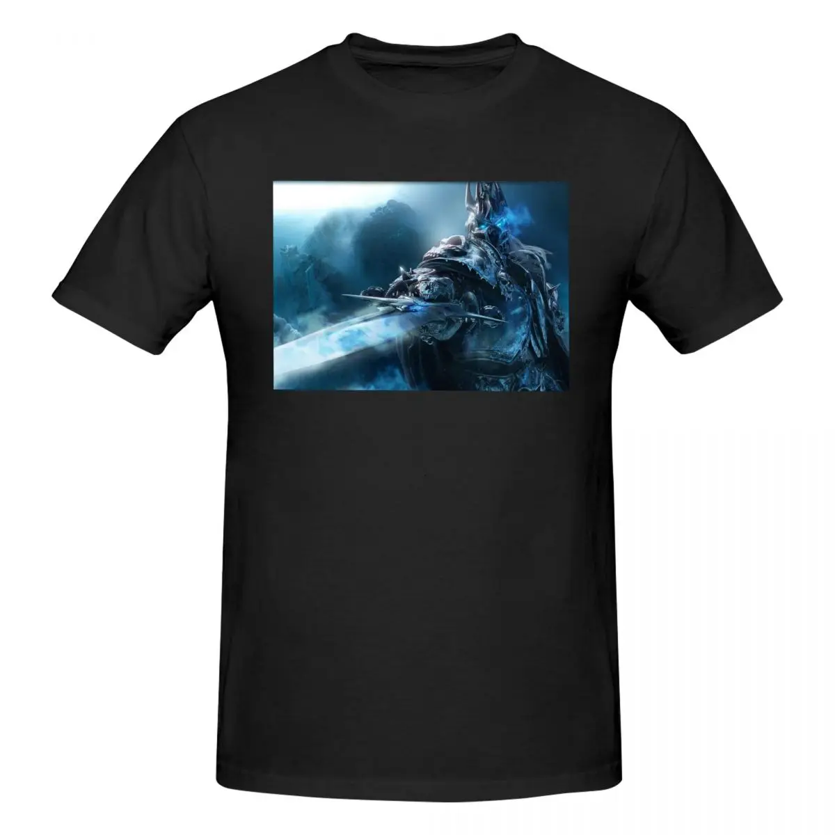 Мужская футболка с надписью W-Warcraft удивительные футболки из чистого хлопка