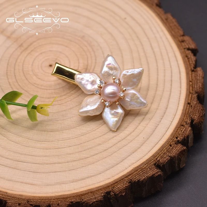 

GLSEEVO естественная шпилька для волос благородная Роскошная вечеривечерние для девочек оригинальные модные украшения аксессуары для волос ...