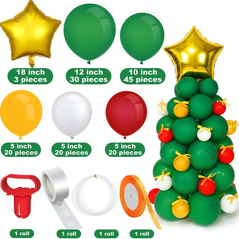 

Christmas Latex Column Balloon Set Shopping Mall Anniversary Holiday Party Balloon Space Decoration Atmosphere Layout Props