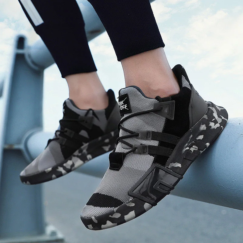 Xiaomi SALUDAS New Men Knit Casual Shoes Breathable Comfortable Camouflage Running Shoes Fashion Male Outdoor Tennis Sneakers