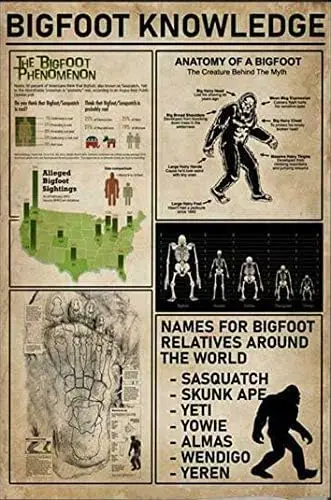 Tn Logo Bgfoot Знания Ретро Metl Sgn for Wll Decorton Plque 12x16 nch для Br Cfe Club