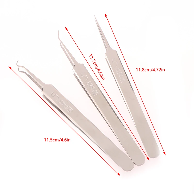 Ультратонкие клеточные прыщи зажим для черных точек пинцет салона красоты игла