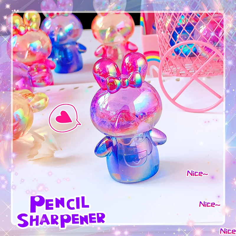 

Канцелярские принадлежности в эстетике, милые канцелярские принадлежности для школы, офисные принадлежности, школьные принадлежности, красивый милый кролик, точилка для карандашей