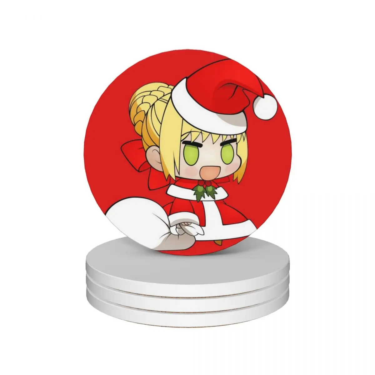 Керамические подставки Padoru (набор из 4 шт.) кавайные кухонные аксессуары