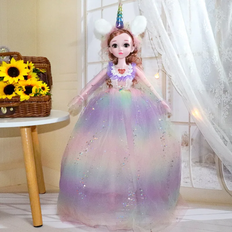 

1/3 BJD большая кукла 60 см 23 Jonits подвижная игрушка принцессы модная одежда юбка длинные волосы 3D большие глаза кукла Дети подарок на день рожде...