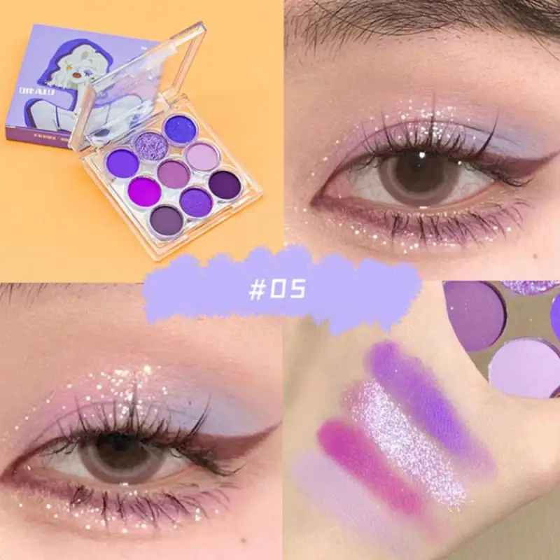 

Матовые блестящие тени для век Палитра Сияющие перламутровые водостойкие стойкие акриловые тени для век 8 цветов Палитра Косметика инструм...