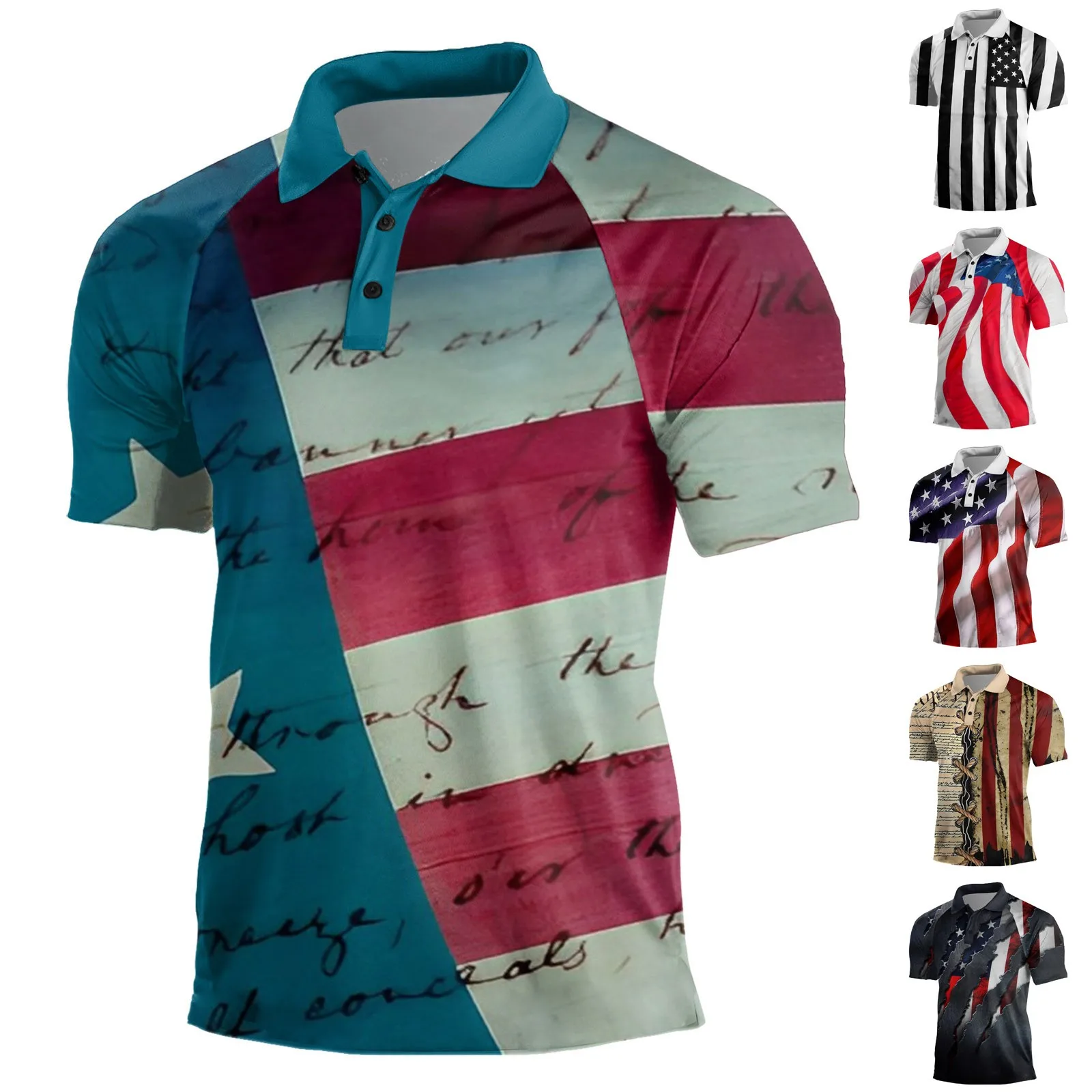 

Мужская Рубашка с коротким рукавом, в полоску, в стиле оверсайз