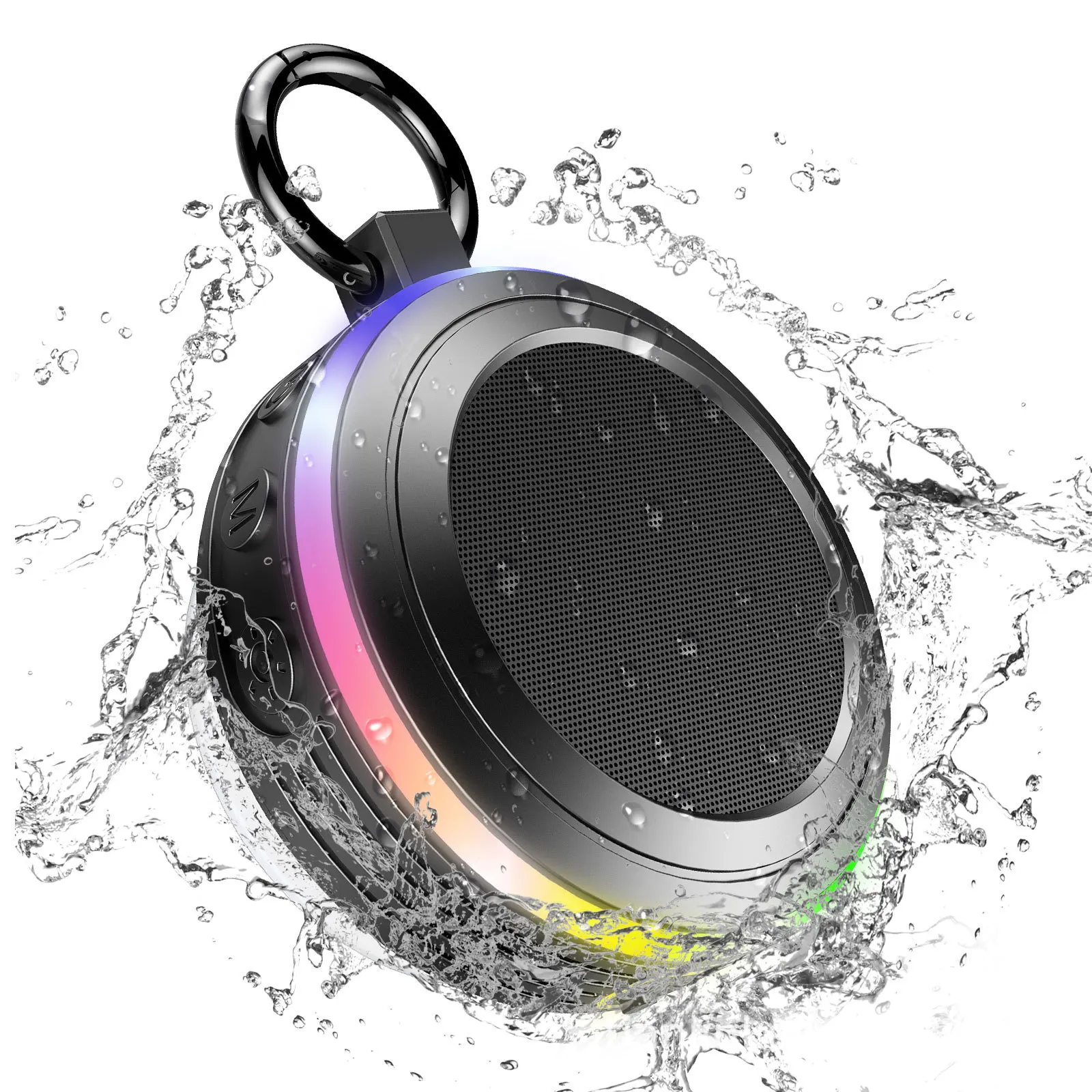 

Водонепроницаемая IPX7 bluetooth-Колонка для ванной комнаты, сабвуфер, портативный динамик с RGB-подсветкой, FM-радио, звуковая панель, громкая связь, автомобильный громкий динамик