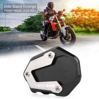 motorcycle cnc aluminum foot side stand enlarge extension kickstand plate pad support shell for bmw f900r f900xr 2019 2020 2021