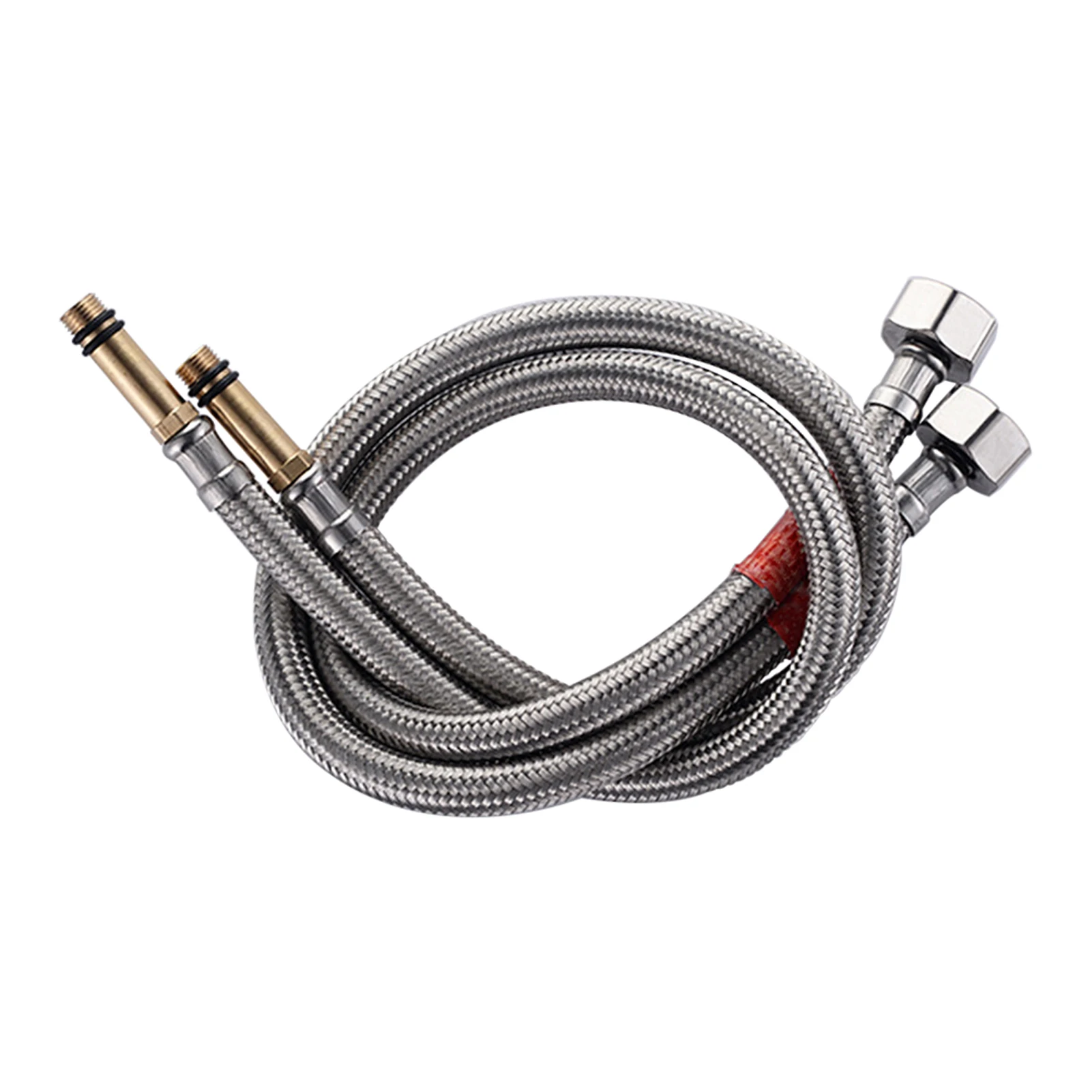 

2pcs Shower Stainless Steel Accessories Bathroom Braided Flexible Mixer Tap Water Inlet Pipe Plumbing Hose Kitchen Faucet Basin