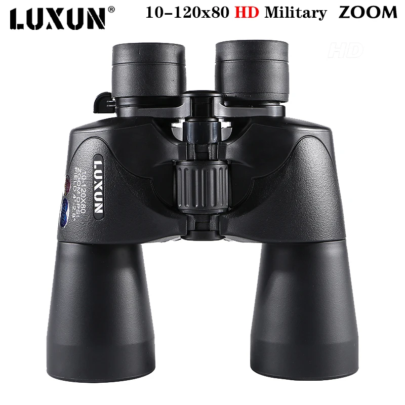 

LUXUN 10-120x80 HD Powerful Binoculars Bak4 Professional Telescope Zoom Low Light Night Vision Hunting Fishing Camping Equipment