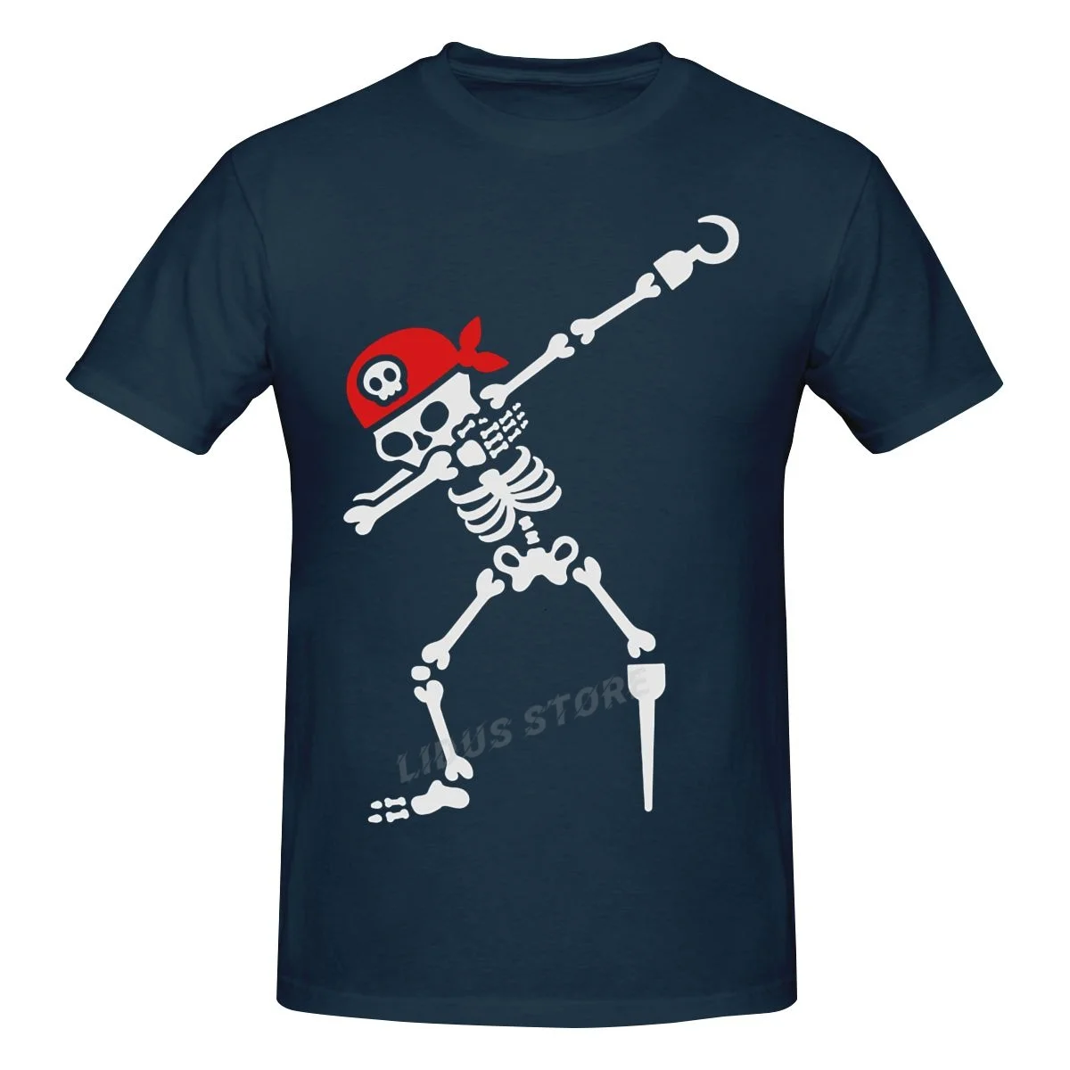 

2022 Fashion Leisure Dab Dabbing Skeleton Pirate T-shirt Harajuku Streetwear 100% Cotton Graphics Tshirt Brands Tee Tops