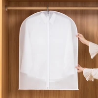 dust bag foldable eco reusable white transparent hanging organizers hanger shelf bags cover for clothes storage accessories