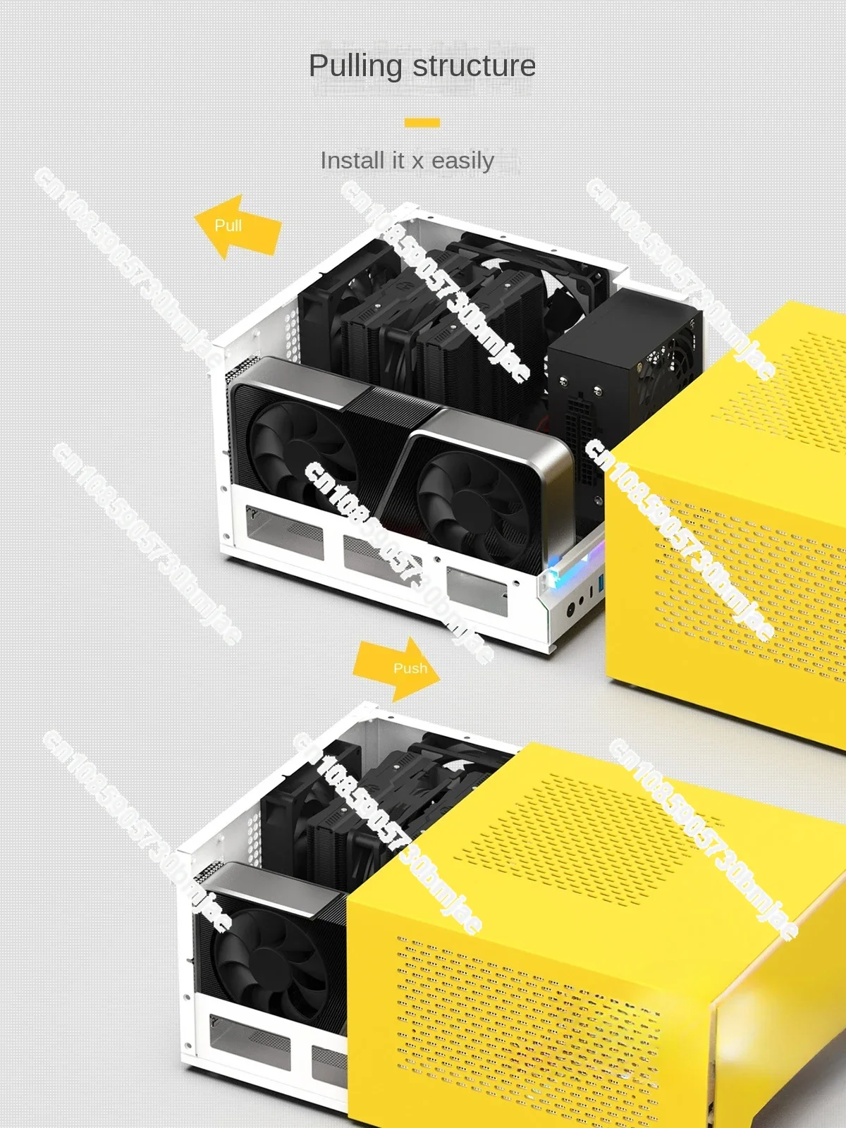 ITX E24T Energy Box горизонтальный настольный компьютер SFX алюминиевый башня из сплава с