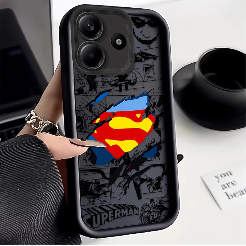 Фото Мягкий чехол B-Batman S-Superman для Xiaomi Redmi Note 14 13 12 11 10 Pro Plus 11S 10S 15 15C 14C 13C 12C 10C A3 A3X 4G 5G №5