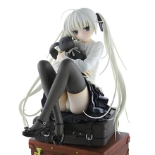 애니메이션 귀여운 피규어 Kasugano Sora, 우리 가장 작은 곳, 앉고 껴안는 토끼 모델 인형 장난감 선물 수집 PVC, 9cm