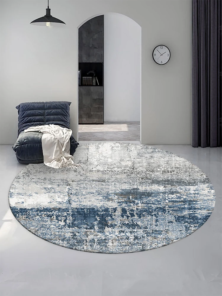 

Round Living Room Carpet Light Luxury Modern Minimalist Bedroom Floor Mat Ins Nordic Sofa Coffee Table Blanket Round Cushion