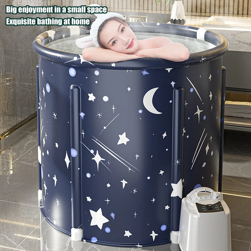 

Large Capacity Portable Collapsible Bath Bucket Bathtub Bathroom Bathtub Bucket Winter Shower Bathing Artifact Free Installation