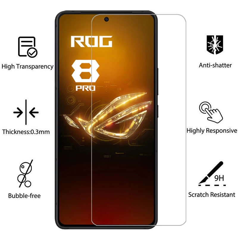 чехол для телефона asus rog 8 pro 5g защитная пленка из закаленного стекла на телефоне