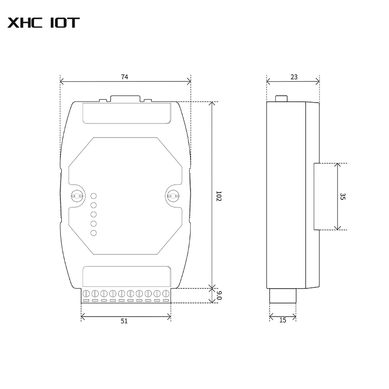 ECAN-401 CAN to RS485/232/422 MODBUS RTU Converter Gateway Serial Communication Module Two-Way Transparent Data Transmission