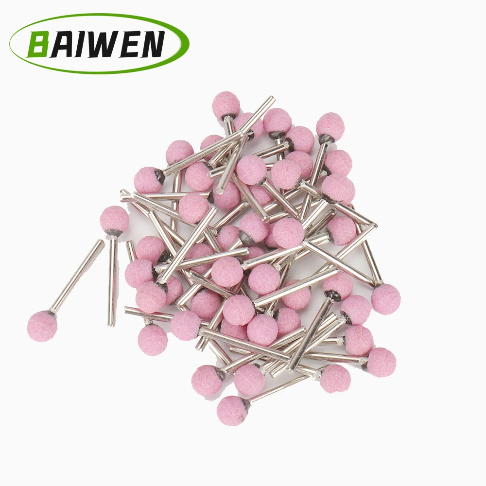 

10pcs Ceramic Grinding Head Polishing Abrasive Wheel Buffing Wheel for Dremel Rotary Power Tools 3mm Shank