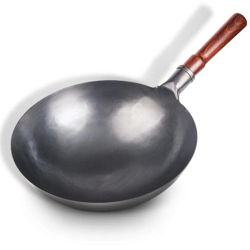 

Chinese Handmade Iron Wok,No Chemical,Non-coating Cooking Wok,Traditional Scratch Resistant Cookeware Chinese Woks