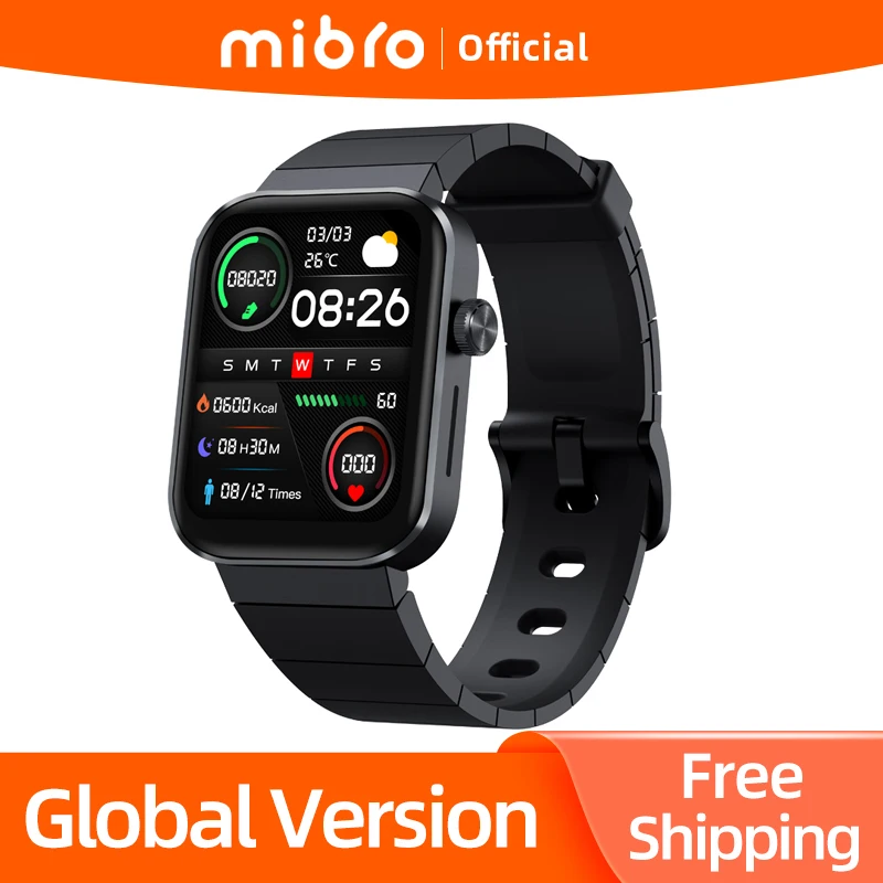 Фото Мировая премьера Mibro T1 SmartWatch Глобальная версия Bluetooth Calling 1,6-дюймовый AMOLED-экран HD-дисплей Спорт Мониторинг сердечного ритма Водонепроницаемы... №1