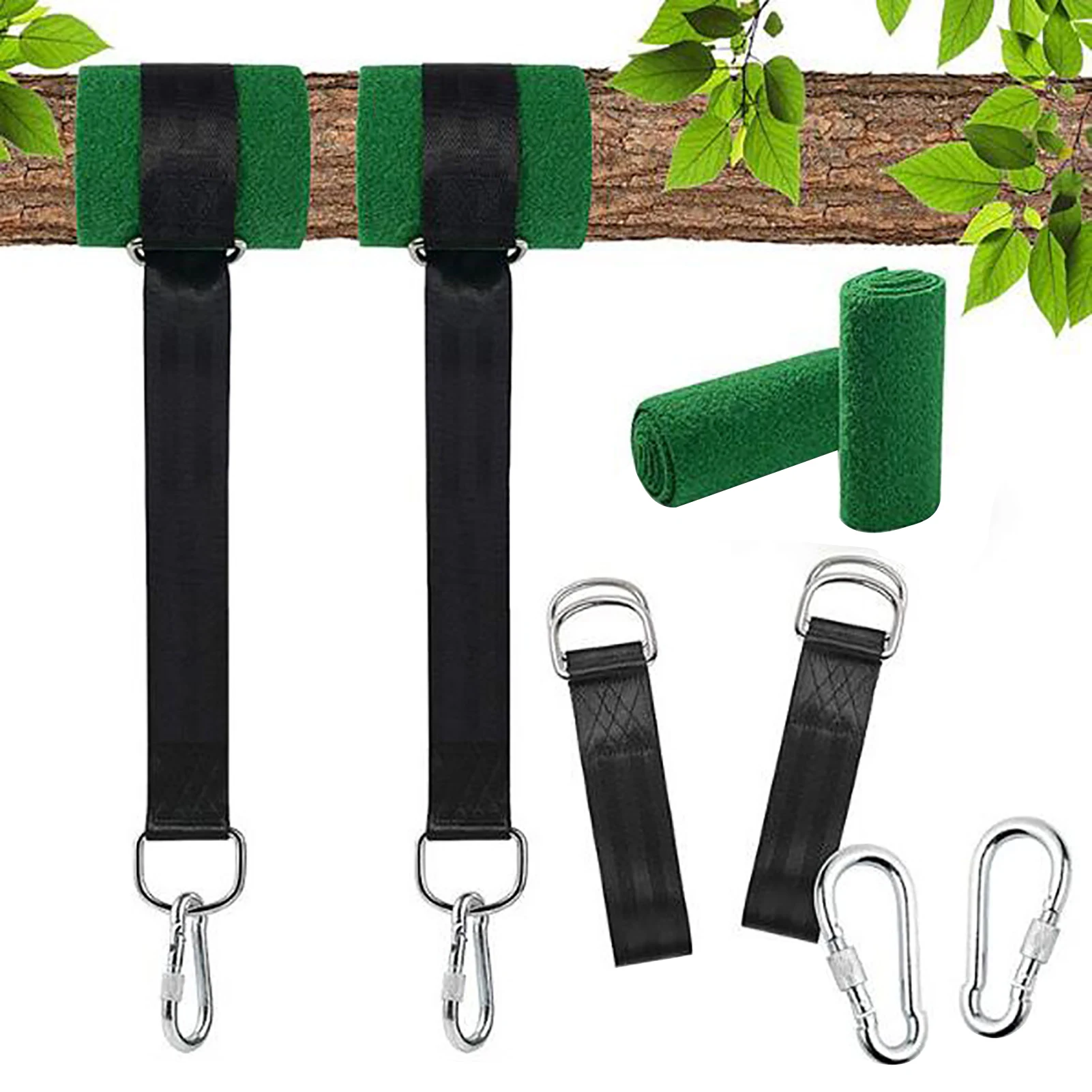

Adjustable Hammock Straps Tree Swing Strap Set With Buckle Loop Outdoor Tree Hanging Aerial Yoga Hammock Strap Rope Belt