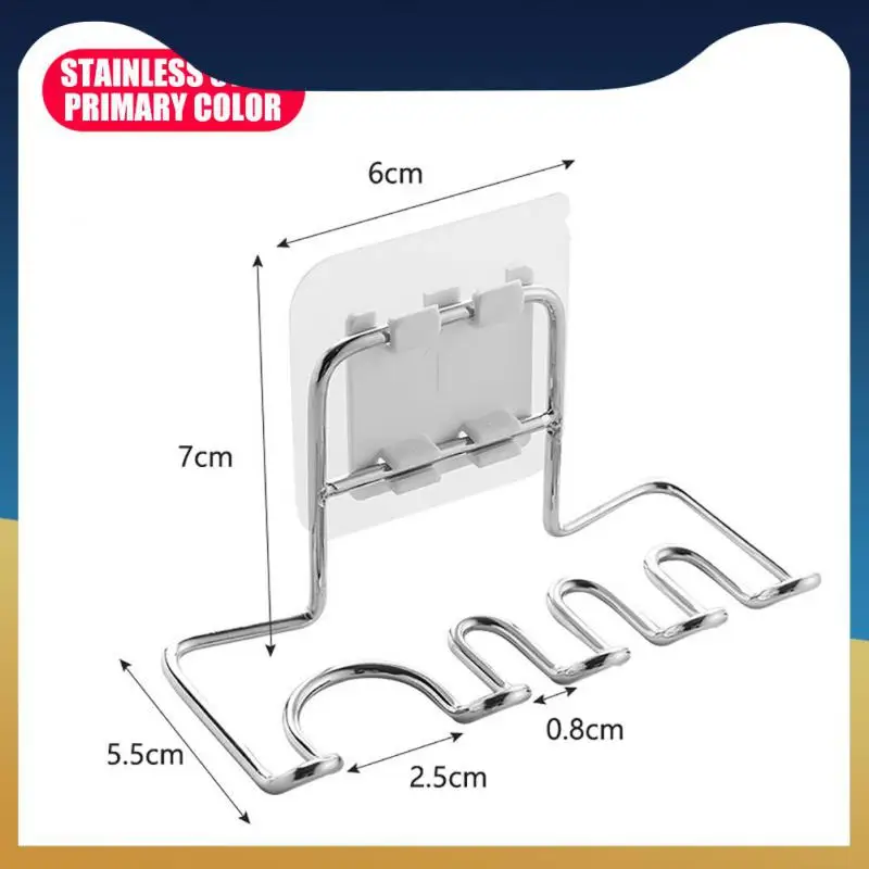 

Stainless Steel Razor Holder Toothbrush Holder Multi-function Creative No Trace Storage Rack Multi-scene Use