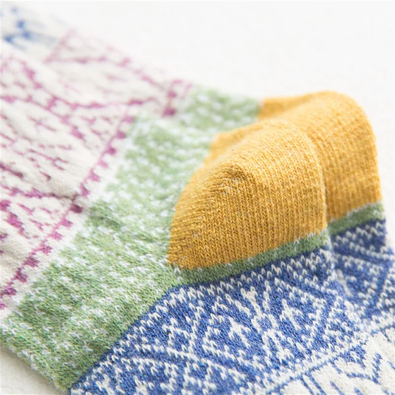 5 Pairs High Quality Autumn Winter Women Wool Socks Warmer Cashmere Thermal Thicken Women Casual Socks