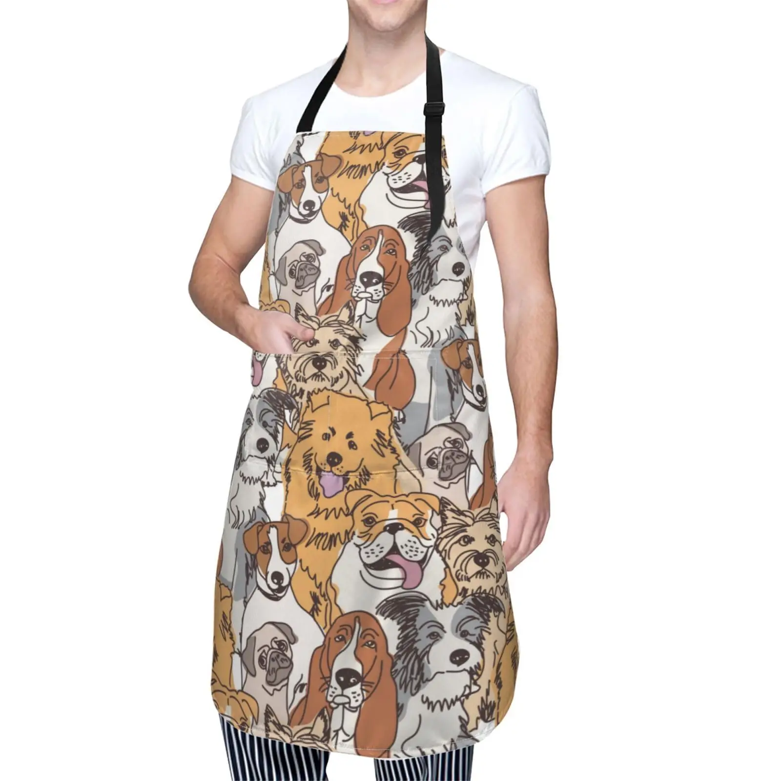 Симпатичный фартук в виде собаки милый для кухни женщин и мужчин