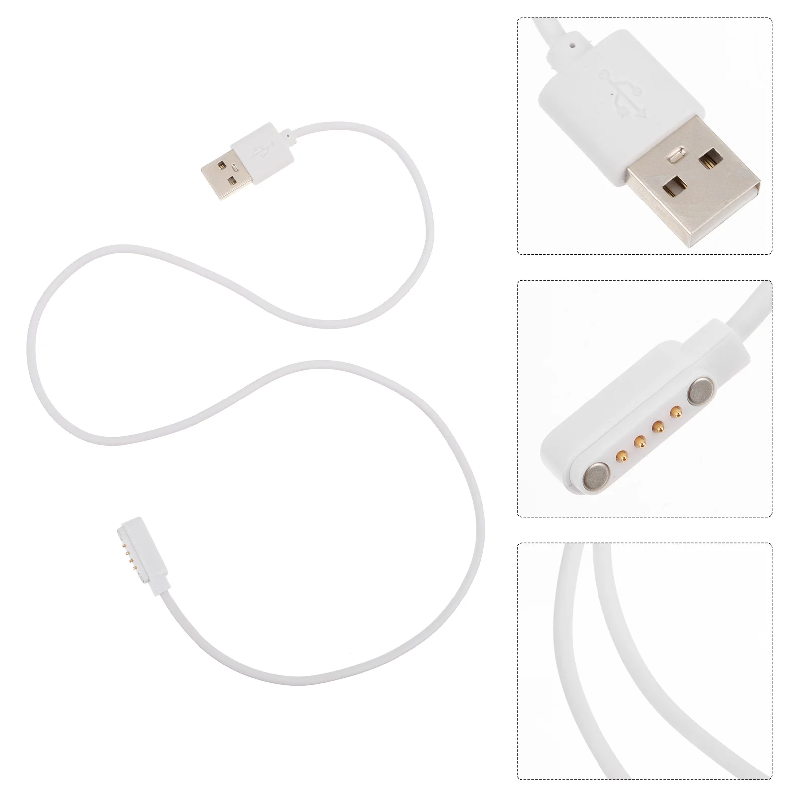

2Pcs Portable 60CM Magnetic Suction Charging Cables Watch Accessories 4 Pin Charging Cords