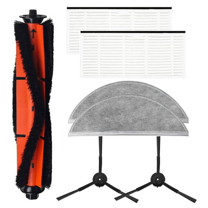 Насадка на швабру основная и боковая щетки для робота-пылесоса Lydsto R1 фильтры НЕРА