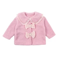 childrens winter coat kids childrens fashion jacket sweet bow teen girl clothing pink top baby girls outwear overcoat 2021 new