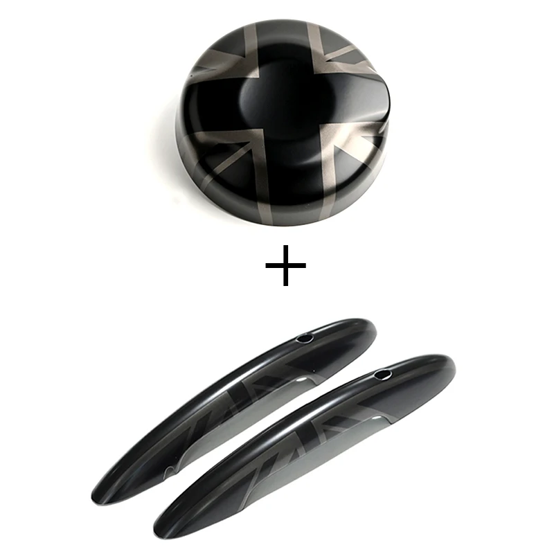 

Для Mini S JCW Coopers F56 F57 2 шт. крышки дверных ручек и 1 шт. 2,0 т крышка топливного бака автомобиля черный автомобильный Стайлинг автоаксессуары