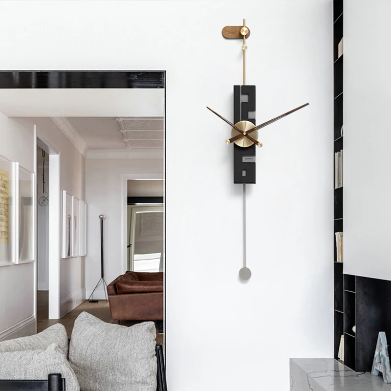

Nordic Large Wall Clock Modern Design Modern Silent Pendulum Clocks Wall Luxury Metal Watches Wall Decoration Items XF10YH