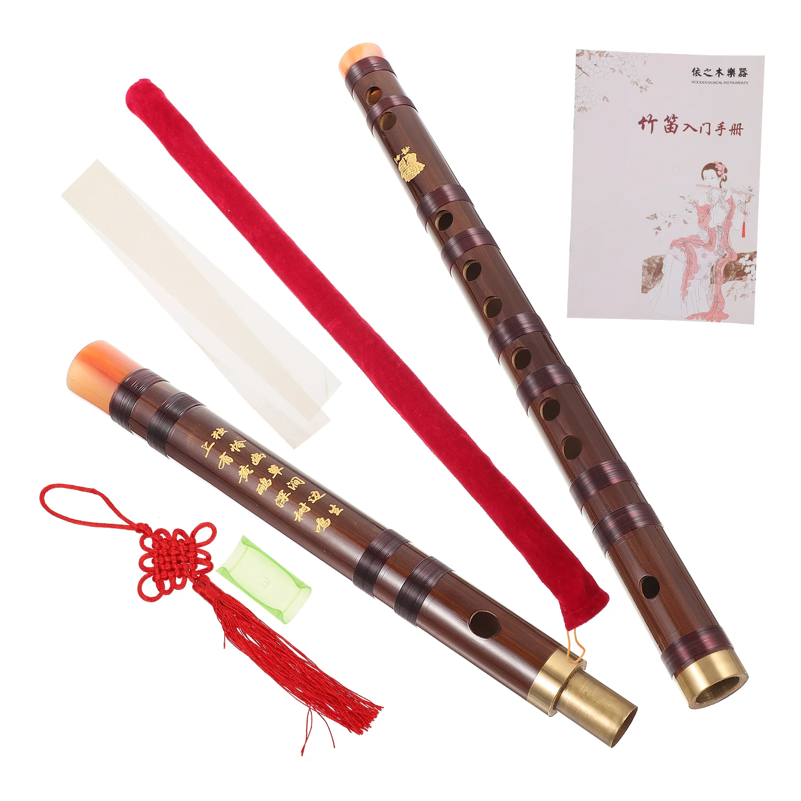 

Flute Chinese Dizi Instrument Beginner Musical Xiao Traditionalvintage Kids Gourd Transverse Accessaries Brown Vertical Studente