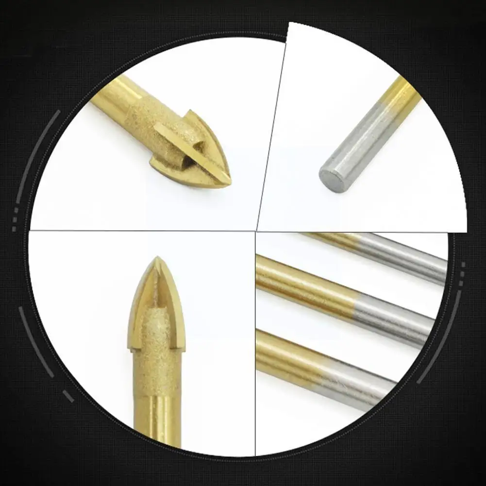 

Carbide Tct Glass Drill Bits 6/8/10/12mm Bits Accessories Glass Tools Wall Hole Power Drill Coated A8n2