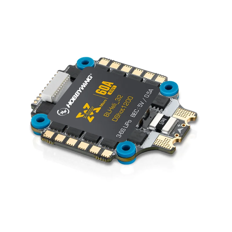 

HobbyWing XRotor Micro 60A 4in1 BLHELI_32 DSHOT1200 ESC 3-6S LIPO 30.5X30.5mm for FPV Freestyle Drones DIY Parts