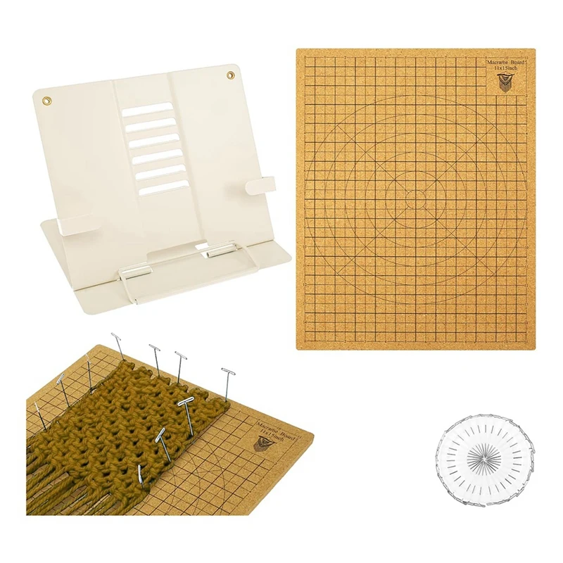 Доска макраме и металлический регулируемый держатель двухсторонняя доска 12X16