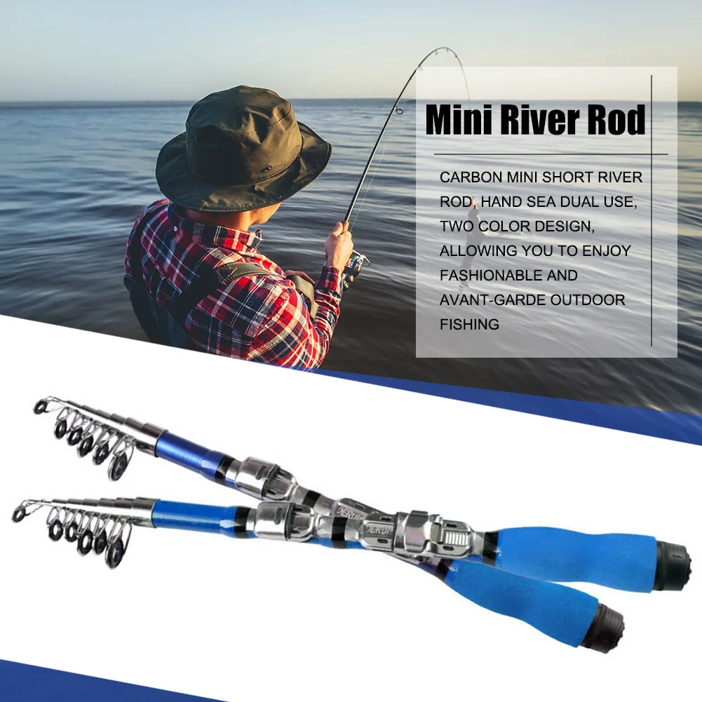 

1/1.2/1.5/1.7/1.9/2.1m Telescopic Mini Fishing Rods Super Hard Carbon Steel Rivers Lakes Fishing Rod Portable Sea Pole Equipment