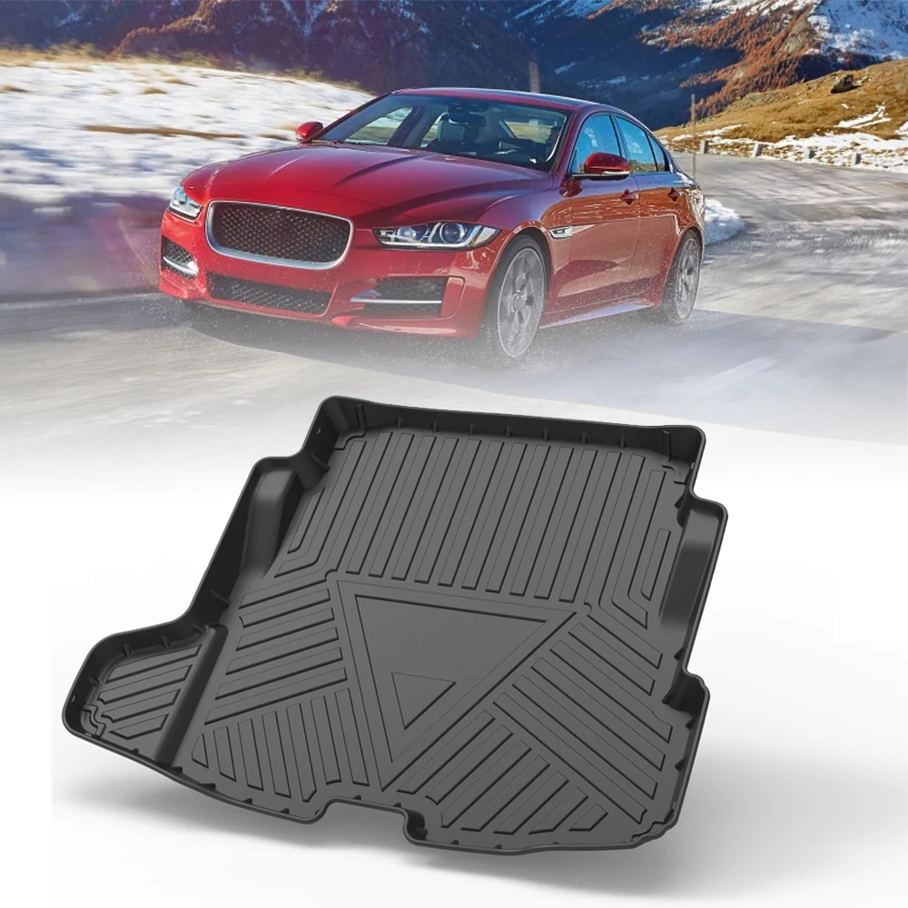 TPE Car Rear Trunk Mat Storage Box Pad For Jaguar XE 2017 2018 2019 Waterproof Protective Rubber Car Mats