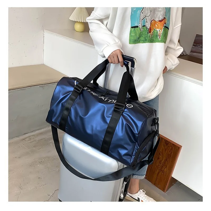 

Gym Bag for Women and Men, Workout Bag with Shoe and Wet Clothes Compartment, Waterproof Large Travel Duffel Bag Sports