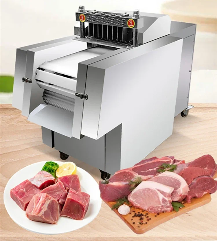 Автоматическая машина для изготовления кубиков мяса в замороженном виде